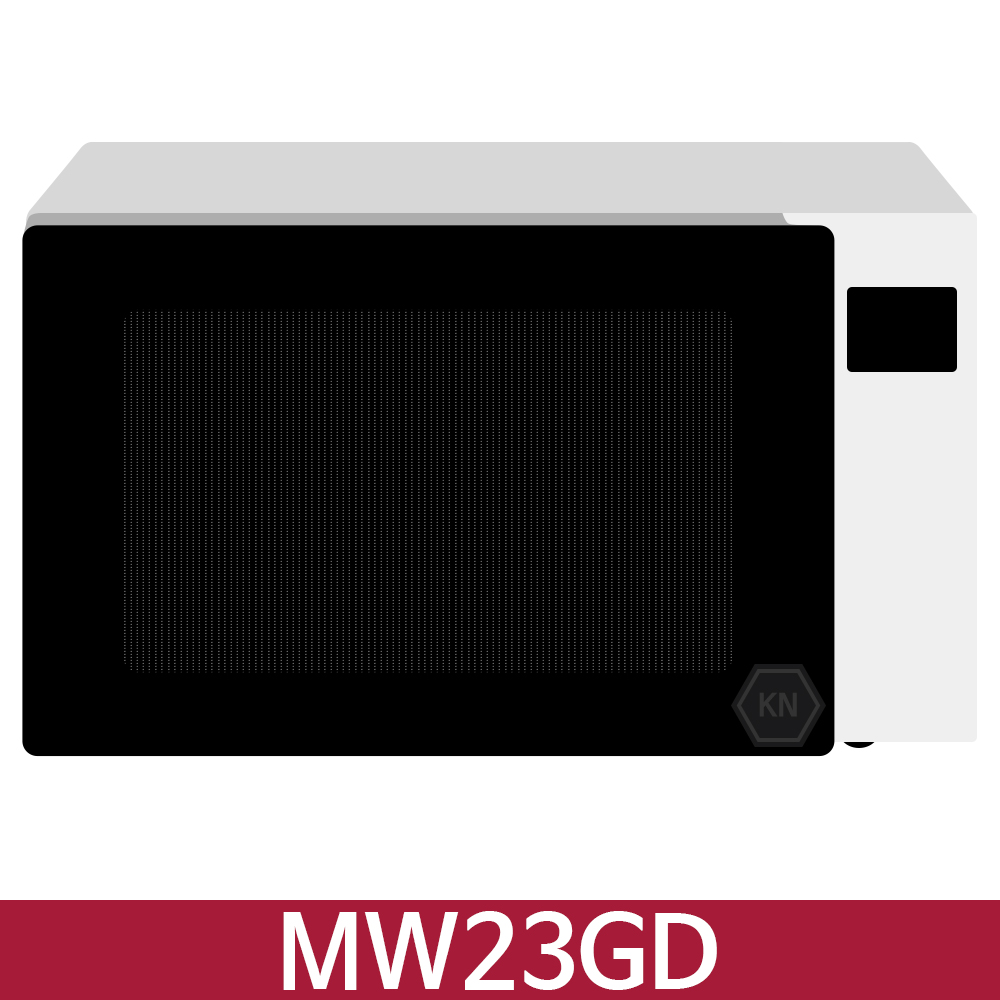 [신세계쇼핑]LG MW23GD 전자레인지 23L 화이트 (블랙글래스) / KN