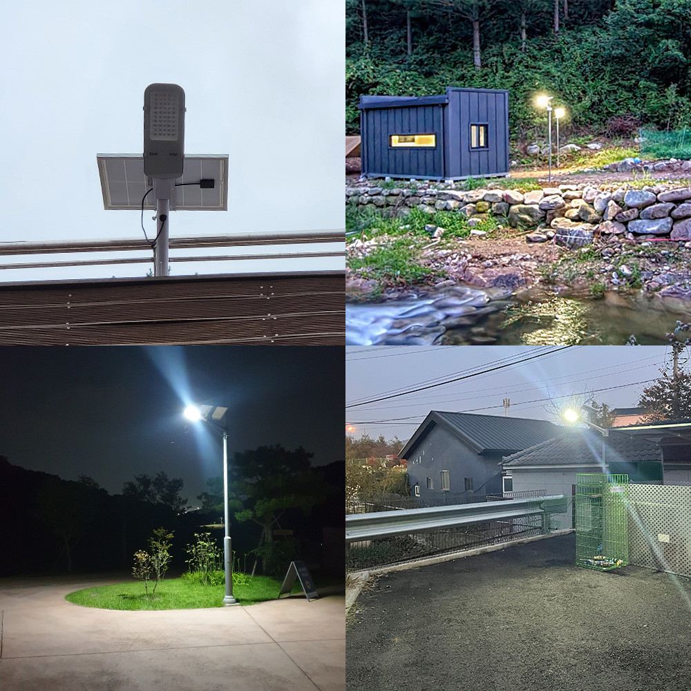 태양열 가로등 LED 태양광 센서등 외등 벽 조명등 전등 가로등헤드 보안등 일체형 100W