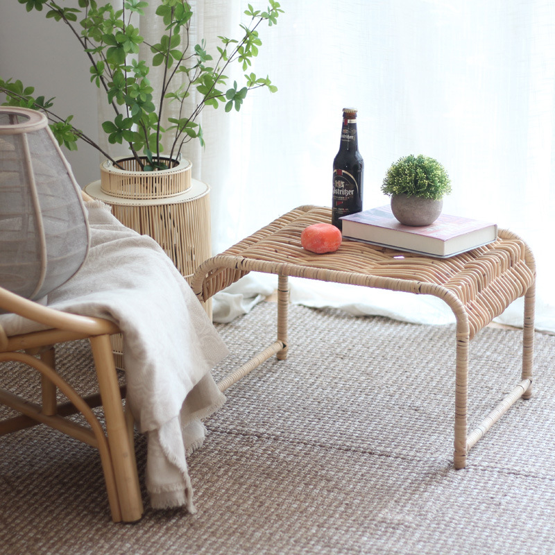 라탄 디스플레이 테이블 인테리어 매장 데코 진열 스튜디오 빈티지 소품 스툴