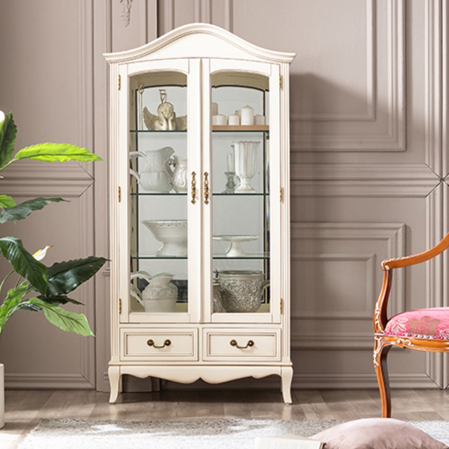 유리진열장 엔틱장식장 클래식 빈티지장식장 고급 거실유리장