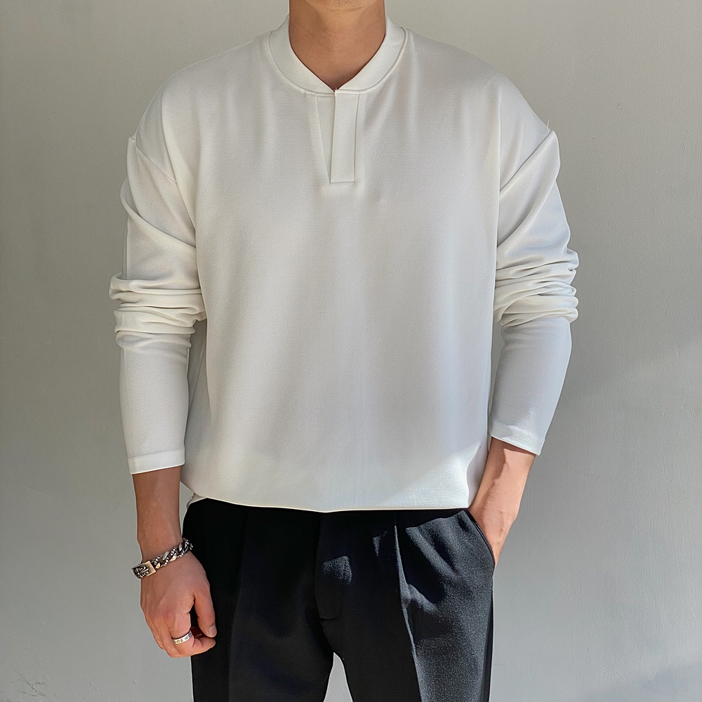 무지티 남자 브이 헨리넥 긴팔 - 상세 이미지 5