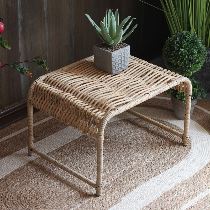 라탄 디스플레이 테이블 인테리어 매장 데코 진열 스튜디오 빈티지 소품 스툴