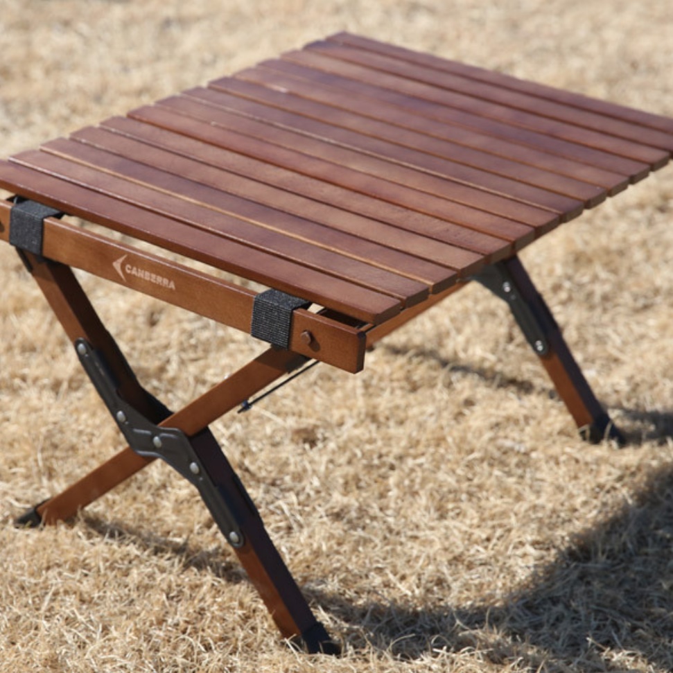 캠핑용 선반 뱀부 테이블 베란다홈캠핑 폴딩 아이스 박스 받침대 거치대 조리대 스탠드 롤링