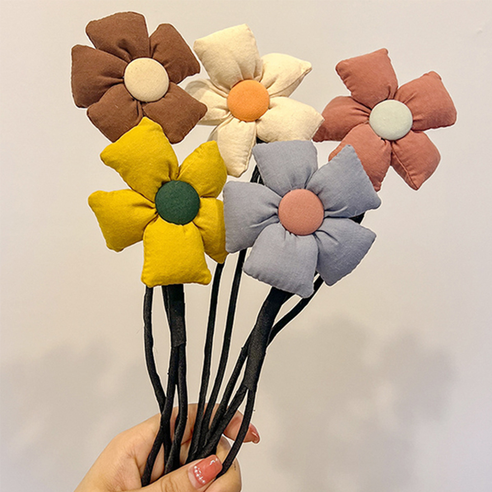와이어 헤어 끈 머리 당고머리 밴드 똥머리 머리묶기 올림 플라워 묶는 예쁜 포인트 귀여운 - 상품 이미지