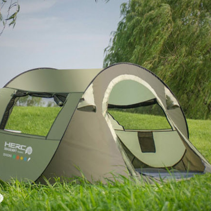 감성 원터치 텐트 3-4인용 자동 텐트 고급 팝업 텐트