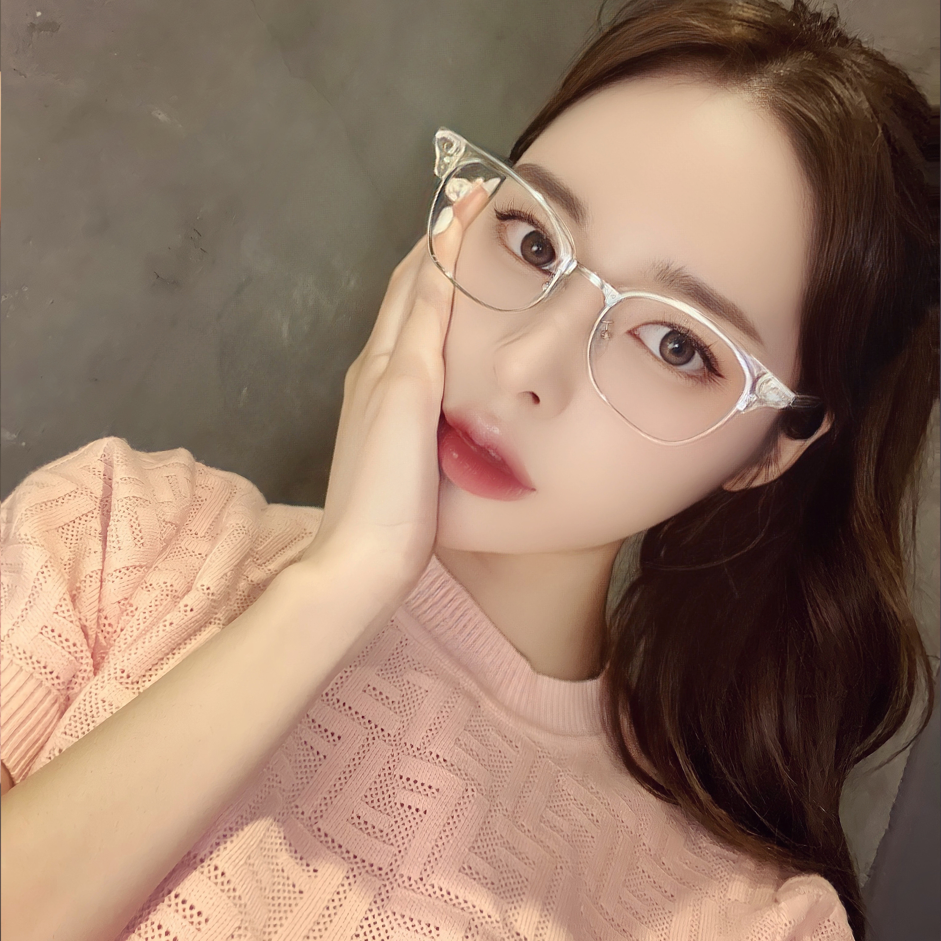 남자 여자 사각 투명 가벼운 하금테 하은테 반뿔테 반테 패션 블루라이트차단 안경 E386