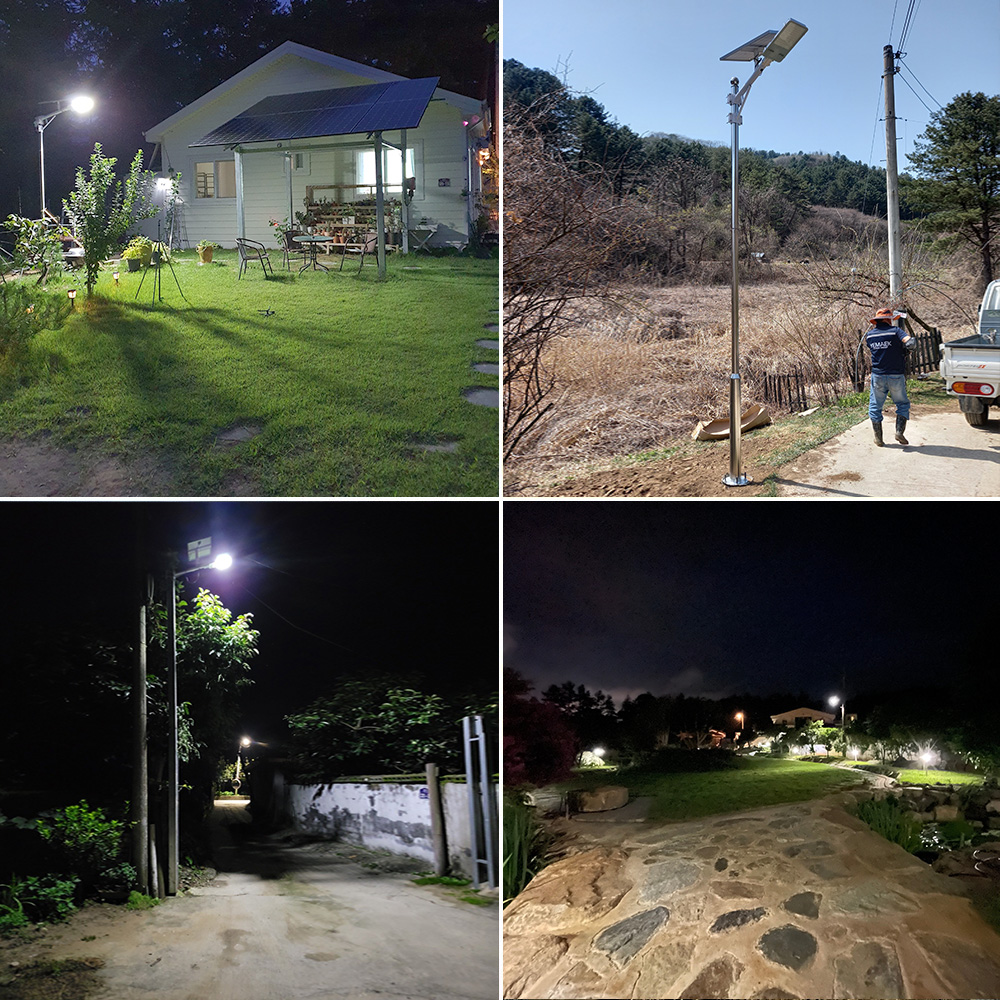 태양열 가로등 태양광 조명 공장등 LED 옥외 전등 조명등 벽부착 설치 헤드 M100 - 상세 이미지 3