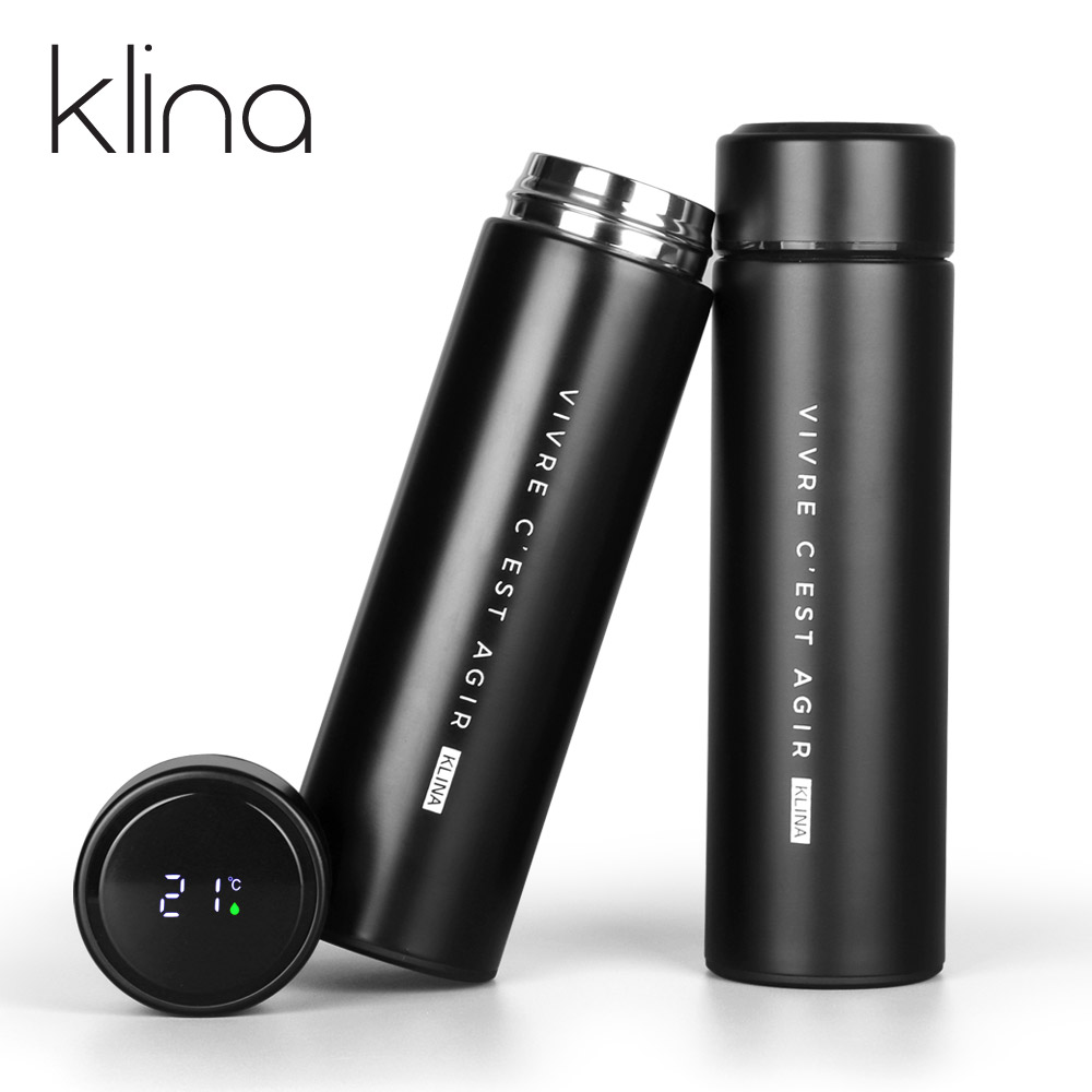 1+1 클리나 온도표시 보온보냉 스텐 텀블러 500ml - 메인 이미지