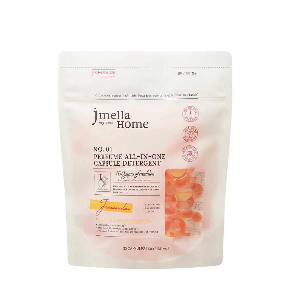 제이멜라 퍼퓸 올인원 세탁 캡슐 세제 30개입 + 룸 스프레이 80ml 증정 - 상세 이미지 2