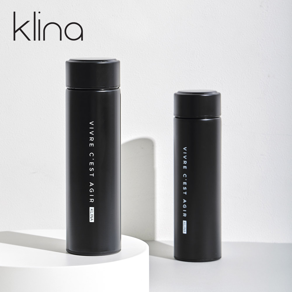 클리나 온도표시 보온보냉 스텐 텀블러 500ml 블랙 - 상세 이미지 2