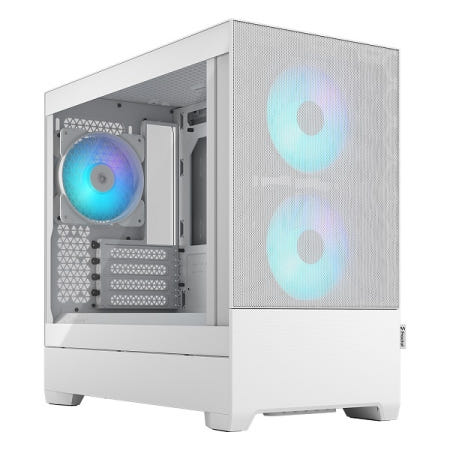Fractal Design Pop Mini Air RGB Clear 강화유리 (화이트) 미니타워 컴퓨터 PC 케이스