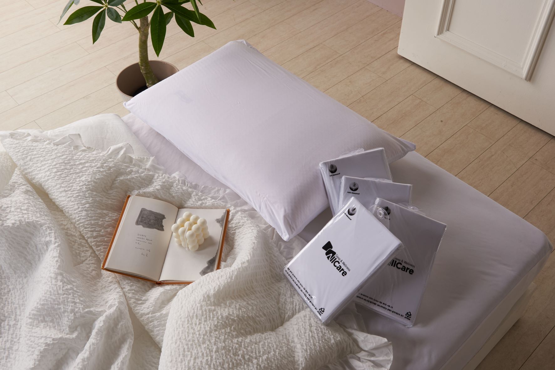 1+1 10%할인 / 2개 이상 할인 매트리스커버 방수 침대커버 진드기차단 밴드형 화이트, SS(슈퍼싱글)1100