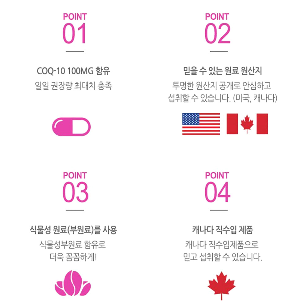 코엔자임 큐텐 장년층 혈압감소 활성산소제거 식물성 원료 세포산화 항산화 건강관리 보조효소 이미지 3