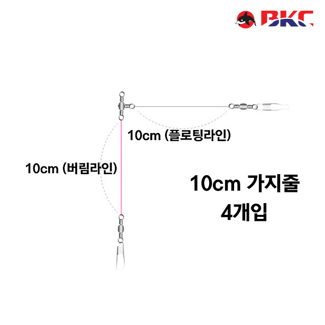 백경 심해 갑오징어 주꾸미 가지 채비 갑장 버림봉돌 채비 4개입 BK-519 - 상세 이미지 5