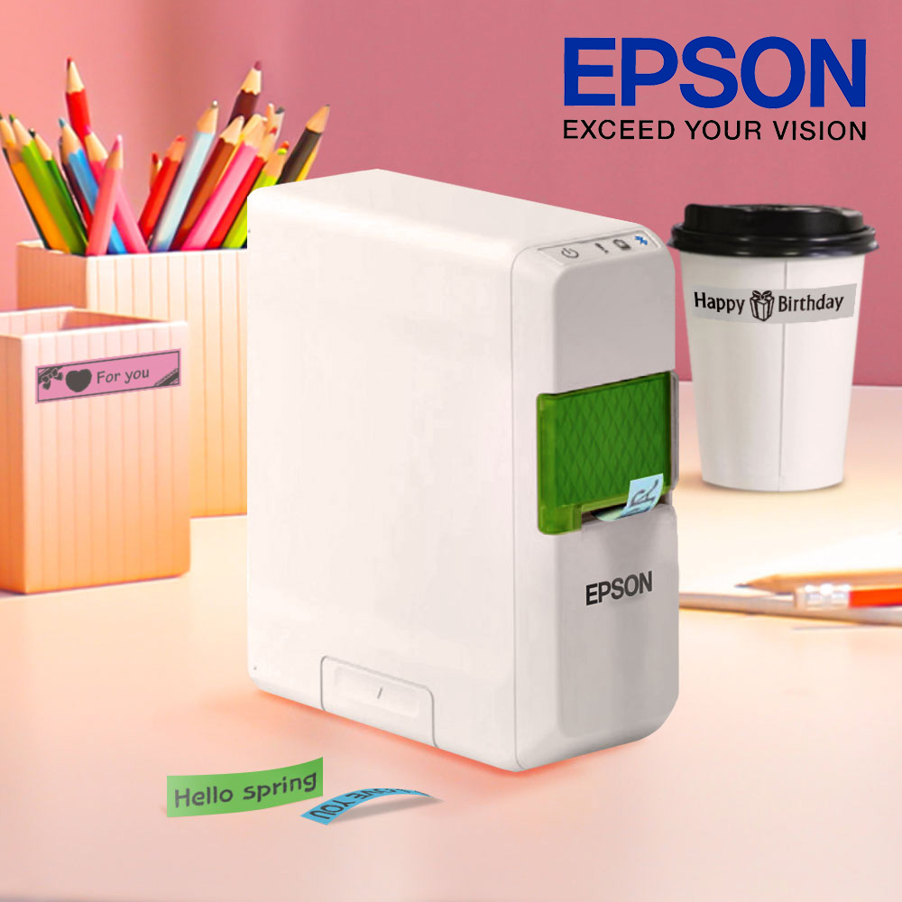 엡손 LW-C410 휴대용 라벨 프린터 네임스티커 블루투스 무선 테이프포함