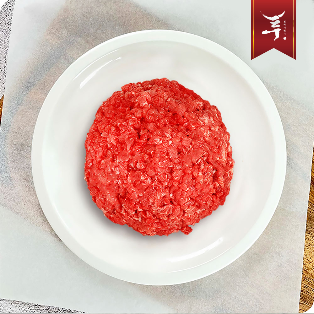 ++1등급한우 만능 다짐육 떡갈비 동그랑땡 너비아니 반찬 소고기 300g 투뿔 투쁠 - 상품 이미지