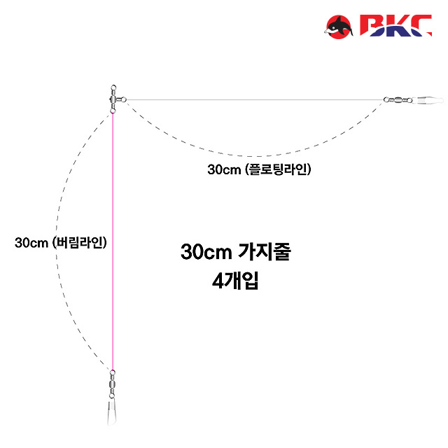 백경 심해 갑오징어 주꾸미 가지 채비 갑장 버림봉돌 채비 4개입 BK-519 이미지 7