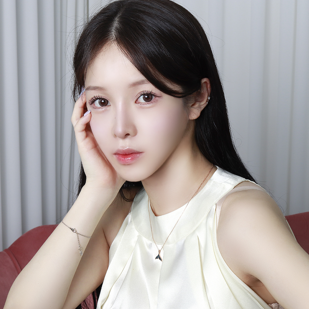 고래 꼬리 펜던트 딥 블루 데일리 청 다이아 금 심플 선물 행운 14K 18K 목걸이 - 상세 이미지 2