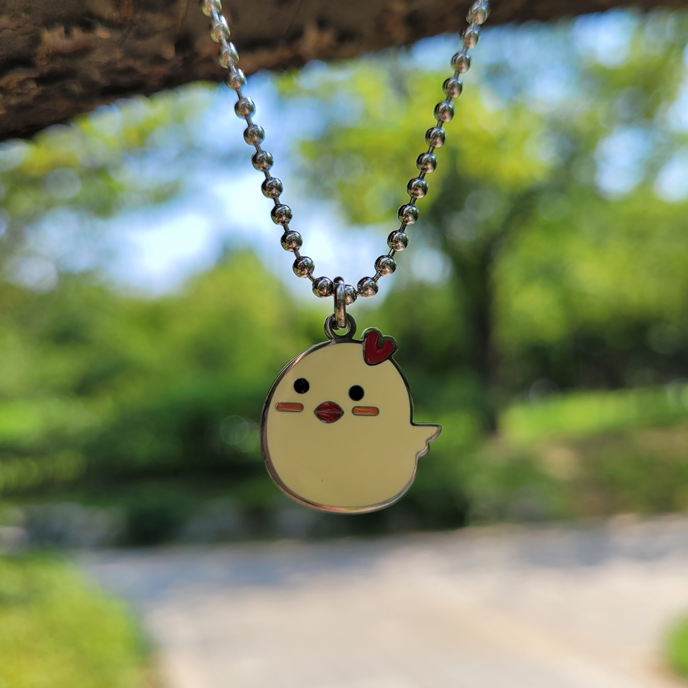 삐약이와 키즈곰 써지컬스틸 미아방지 목걸이 아기 유아 어린이