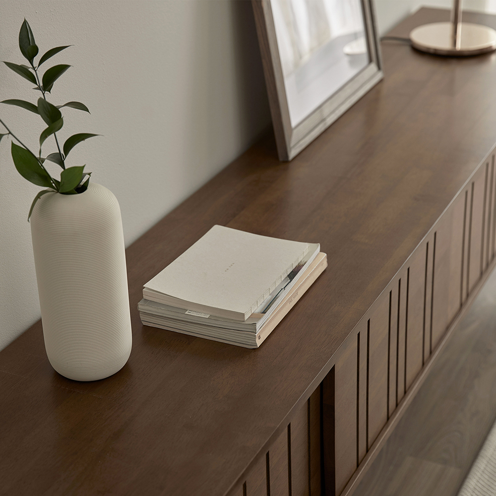 고무나무 원목 로렌 티비다이 높은 TV 거실장 1500