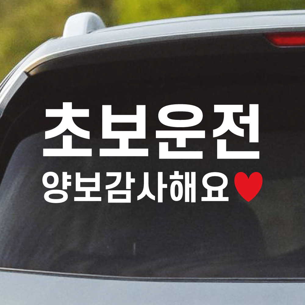 잘보이는 초보운전 스티커 ND-161 흰색 대형 - 상세 이미지 5