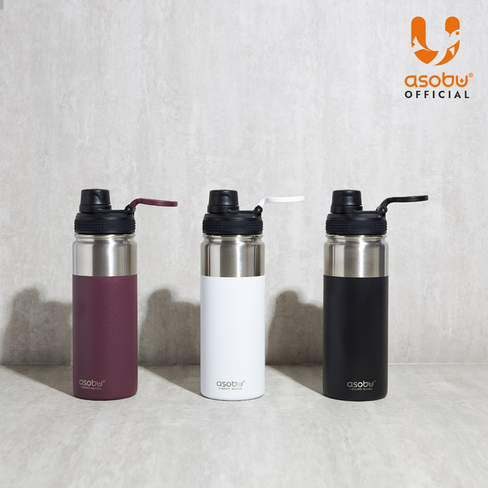 아소부 스테인레스 보온보냉 손잡이 텀블러 알파인 플라스크 530ml, 버건디 - 상세 이미지 2