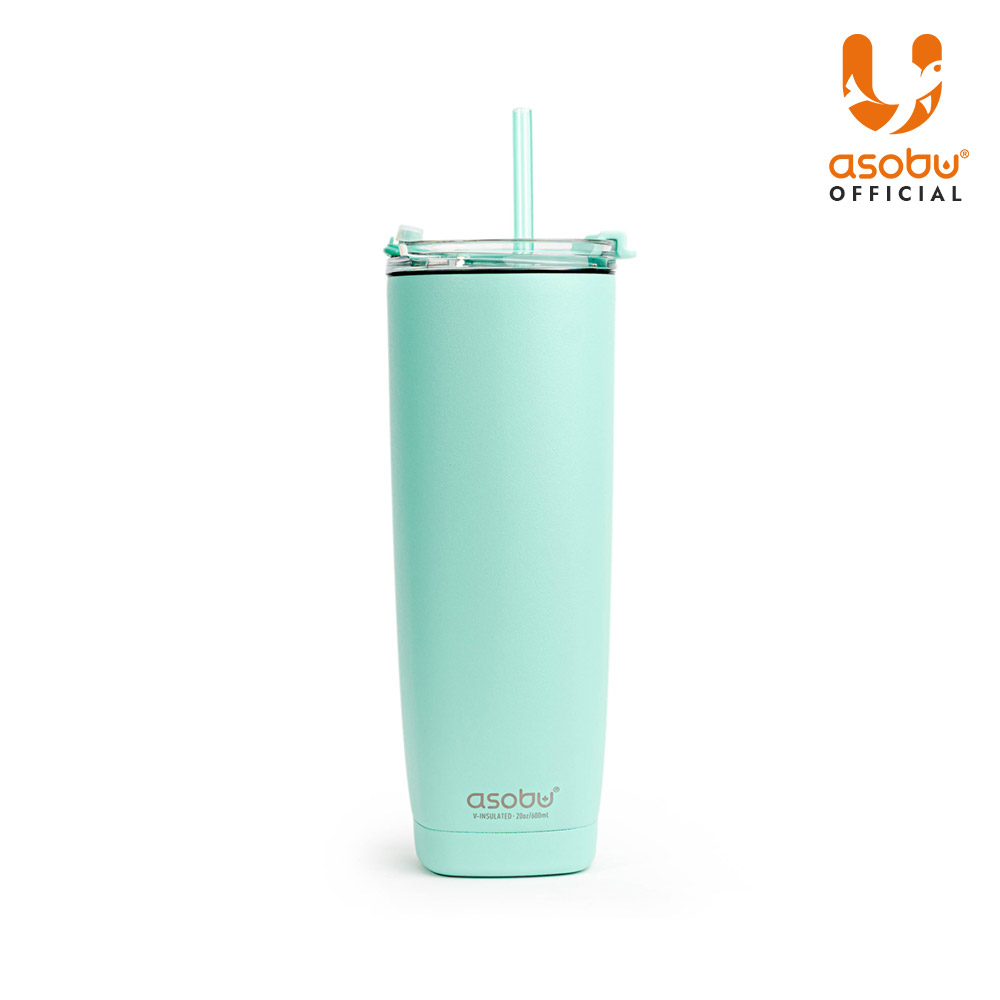 아소부 스테인레스 보온보냉 빨대텀블러 아쿠아리나 600ml, 민트 - 상세 이미지 2