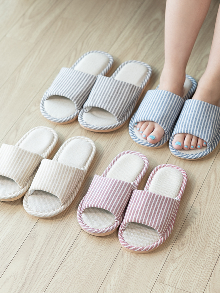 할메이드 층간소음 실내화 거실화 거실 사무실 쿠션 실내 스트라이프슬리퍼