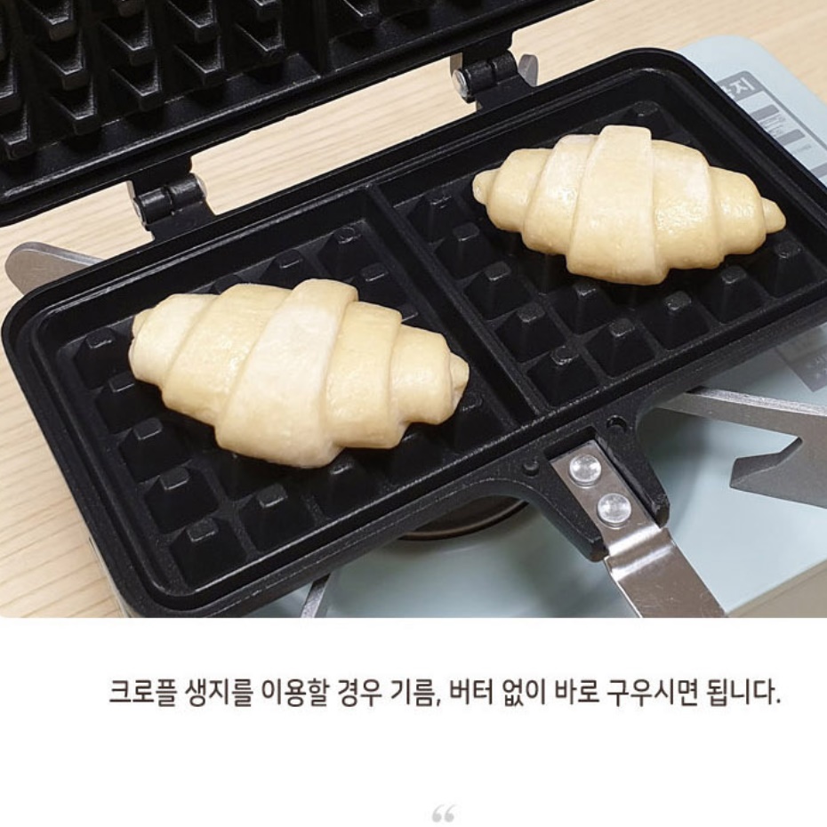 캠핑 와플팬 식빵 캠핑용 납작 주물 와플팬 - 상세 이미지 3