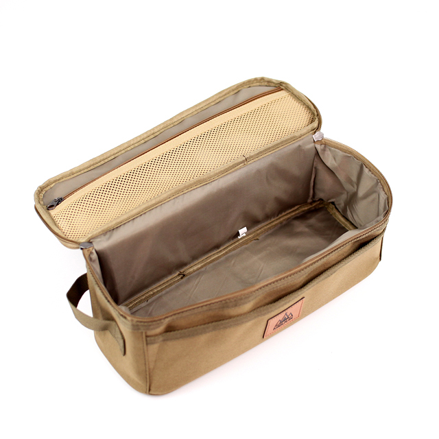 KOOLMAN 쿨맨 캠핑 키친툴 가방 조리도구 소품 수납 골든브라운