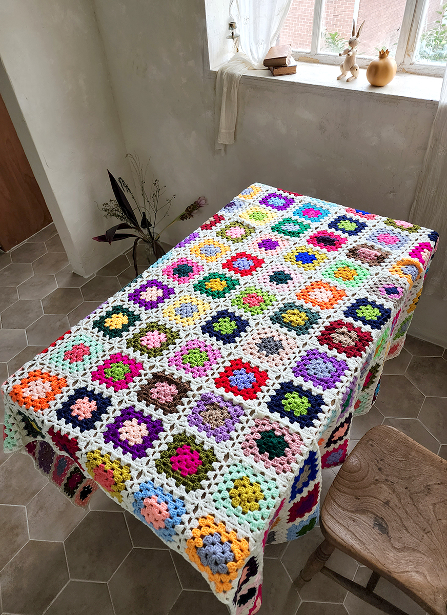 블랑쉬 상큼상큼 모티브 블랭킷 손뜨게 블랭킷 코바늘 크로쉐 모티브 바란스 120x150 이미지 7