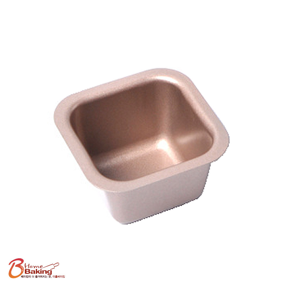 70mm높은미니큐브식빵팬1구 높이4cm 브라우니틀 파운드틀 사각머핀틀 베이킹틀 휘난새틀 - 상품 이미지