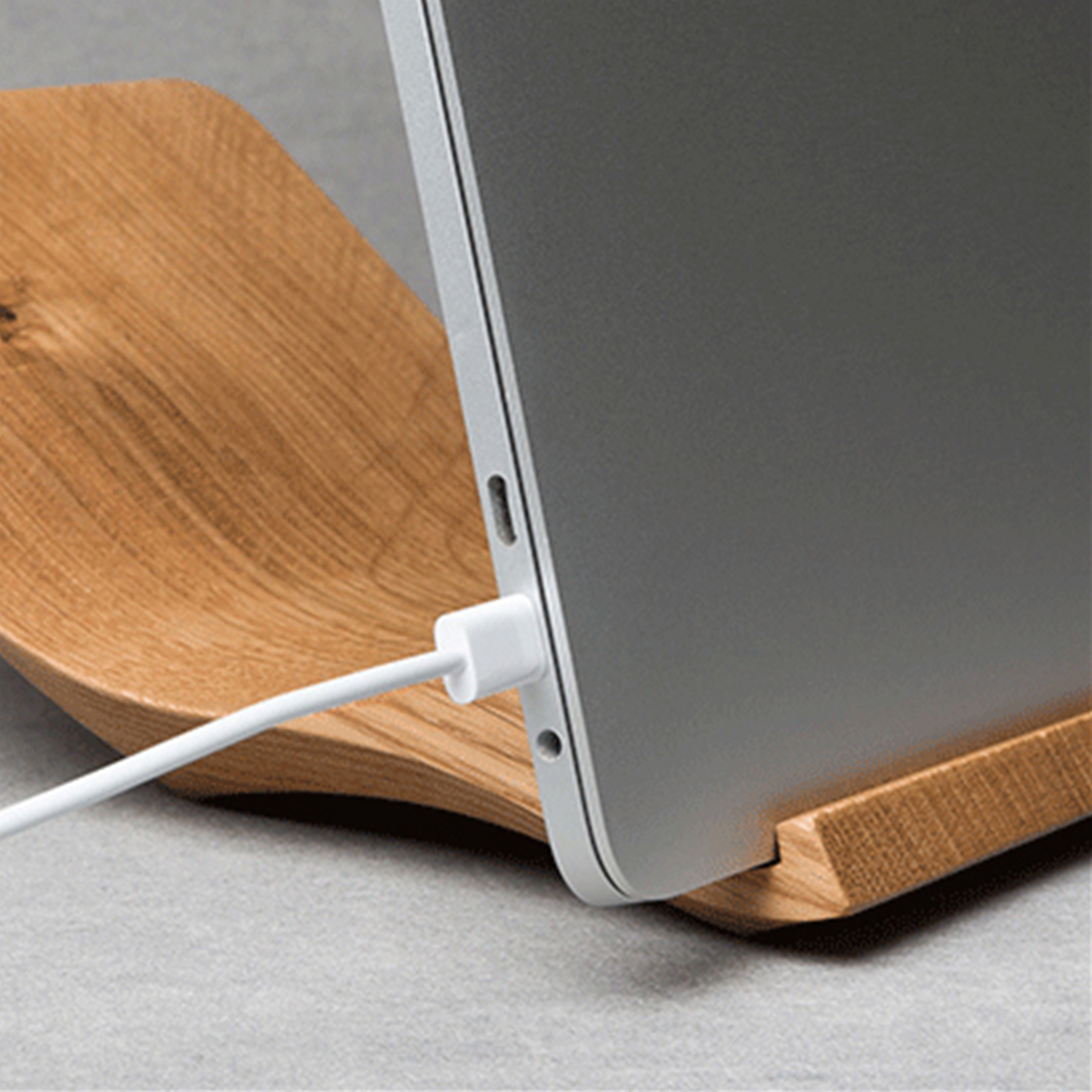 Loomma 맥북 MacBook Air 에어 프로 노트북 나무 원목 거치대 받침대 스탠드 이미지 8