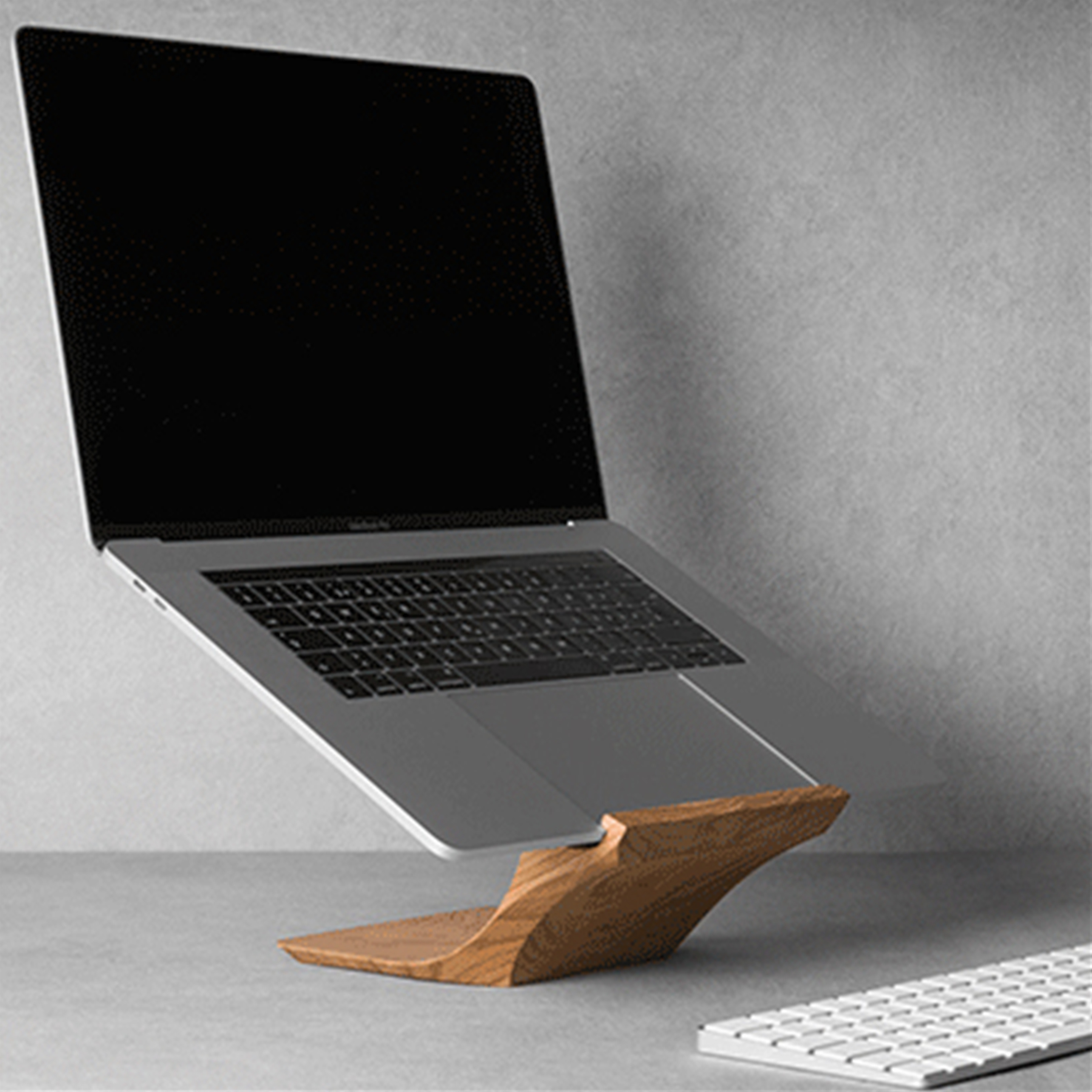 Loomma 맥북 MacBook Air 에어 프로 노트북 나무 원목 거치대 받침대 스탠드 이미지 6