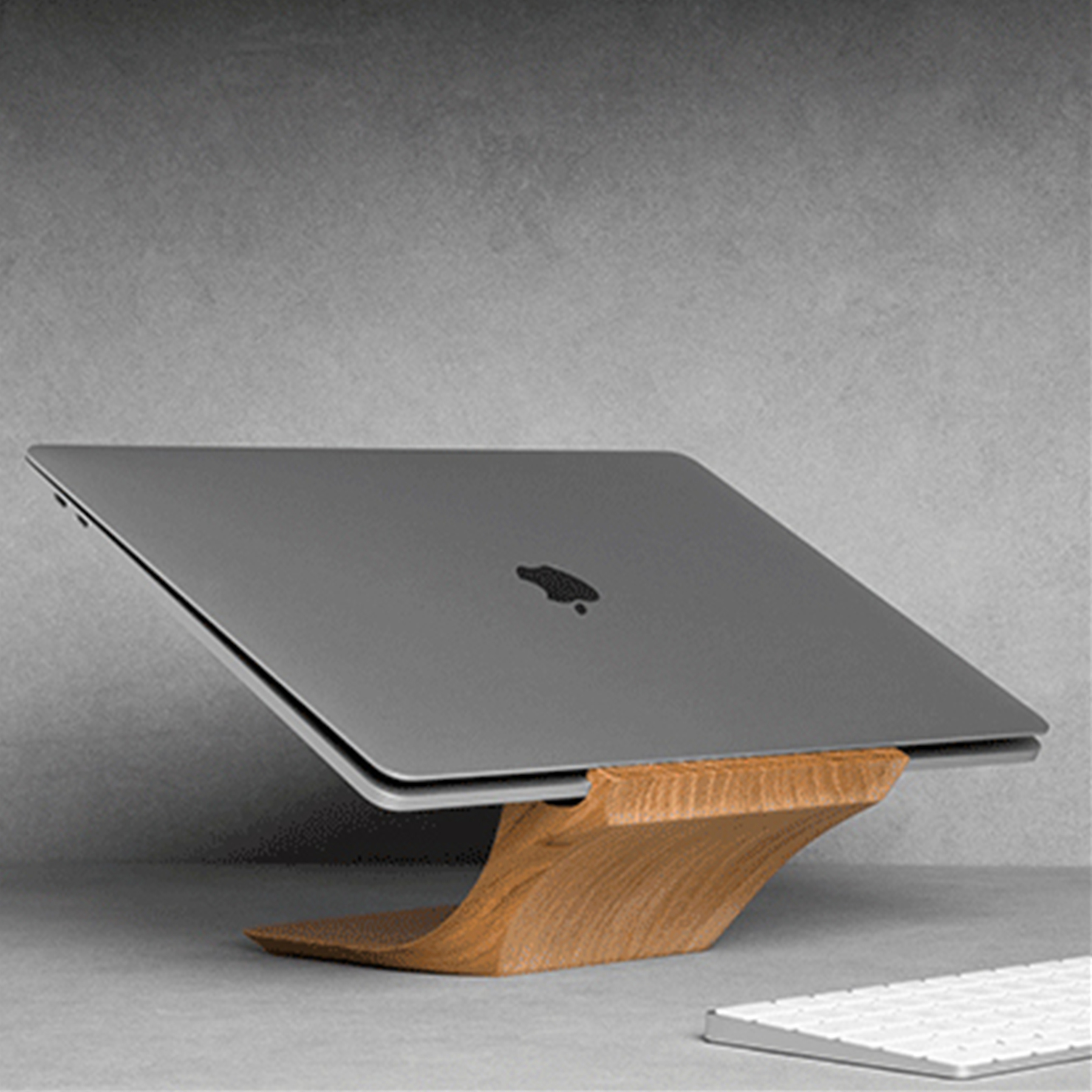 Loomma 맥북 MacBook Air 에어 프로 노트북 나무 원목 거치대 받침대 스탠드 - 상세 이미지 5