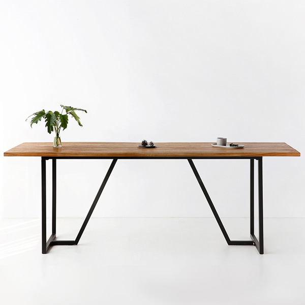 NESIA 원목테이블 21080 KT-001 티크나무 2100mm, 3742.4952
