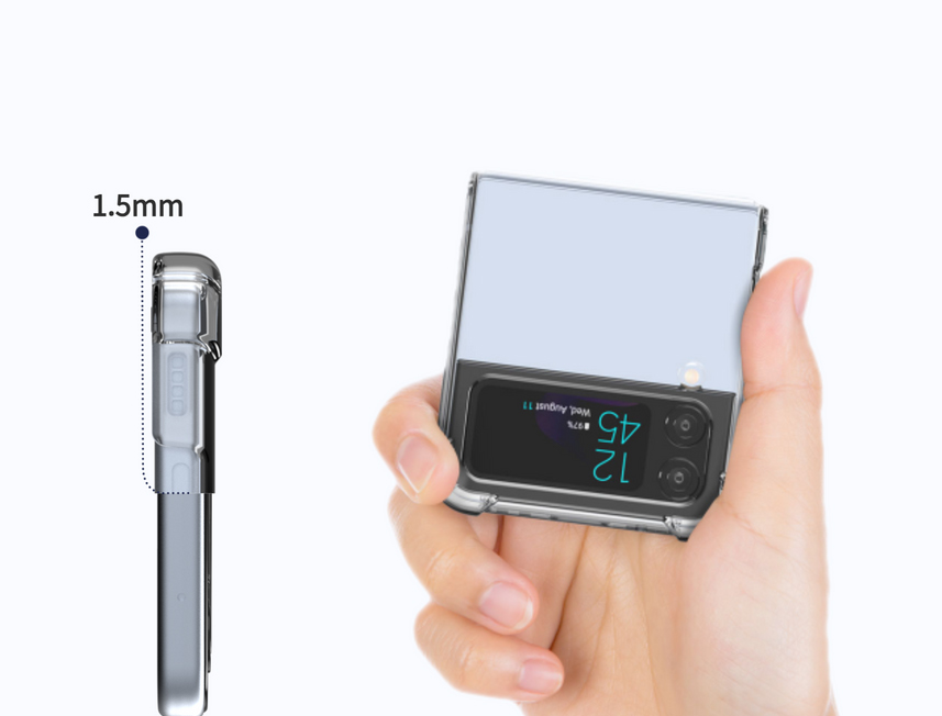 갤럭시 Z플립4 케이스 제트플립4 투명 범퍼 젤리 커버 - 상세 이미지 2