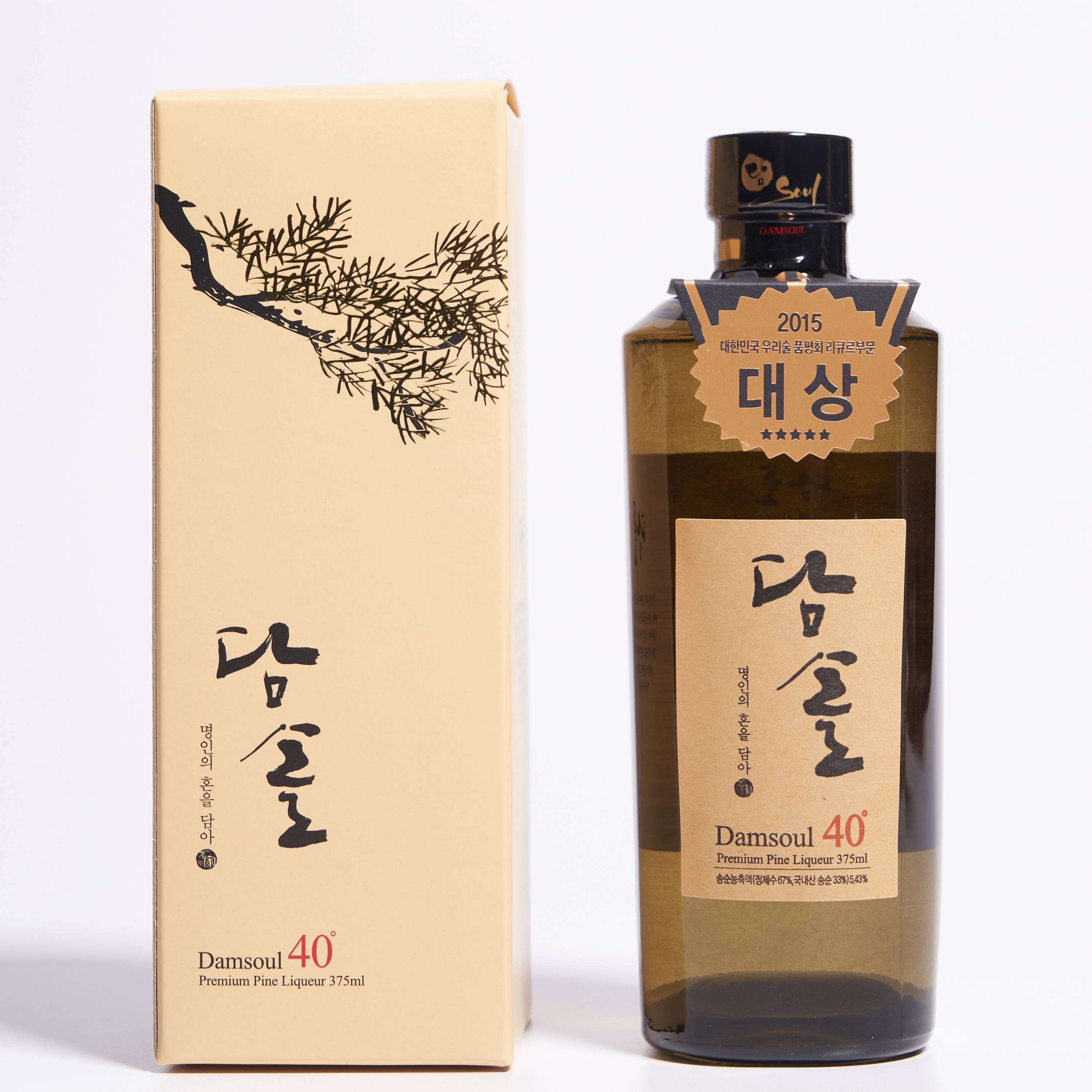 담솔 40도 375ml 리큐르 증류주 박흥선 명인(케이스포함) - 메인 이미지