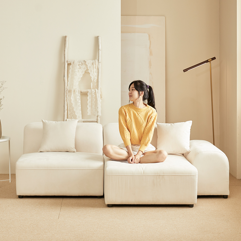 [무료배송] 모노 3인용 아쿠아텍스 패브릭 모듈 소파 일반형1+카우치1+팔걸이1