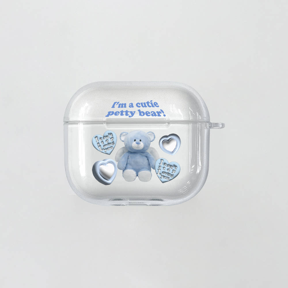 투명 블루 베어 케이스