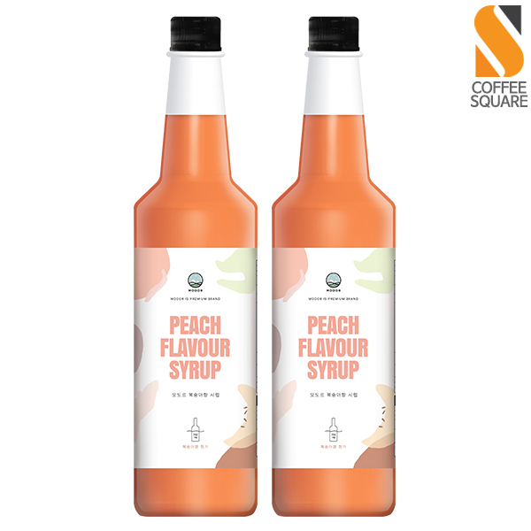 모도르 복숭아향 시럽 750ml 2개세트 - 상품 이미지