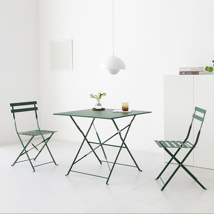 몰튼 2인세트 접이식 빈티지테이블 800