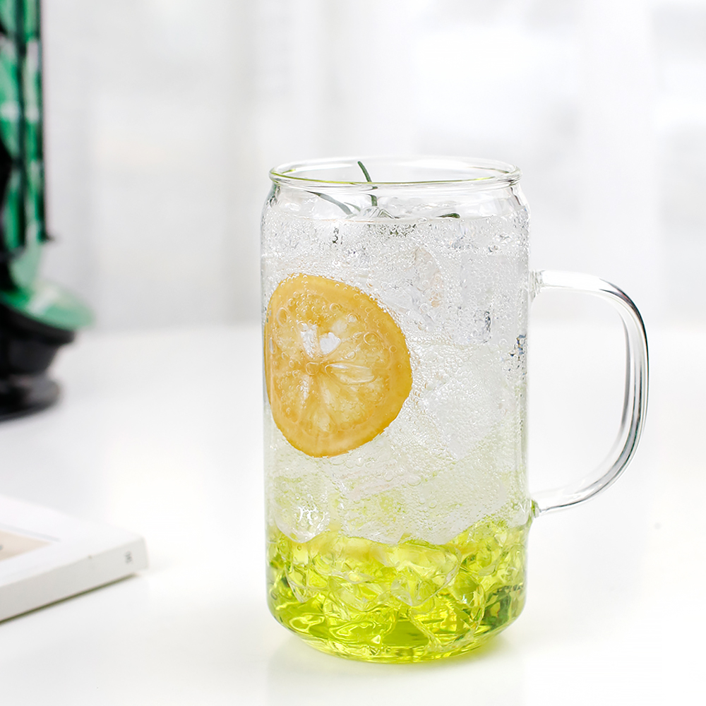 내열유리 홈카페 유리컵 500ml, 1개, 비어캔(BCM50)