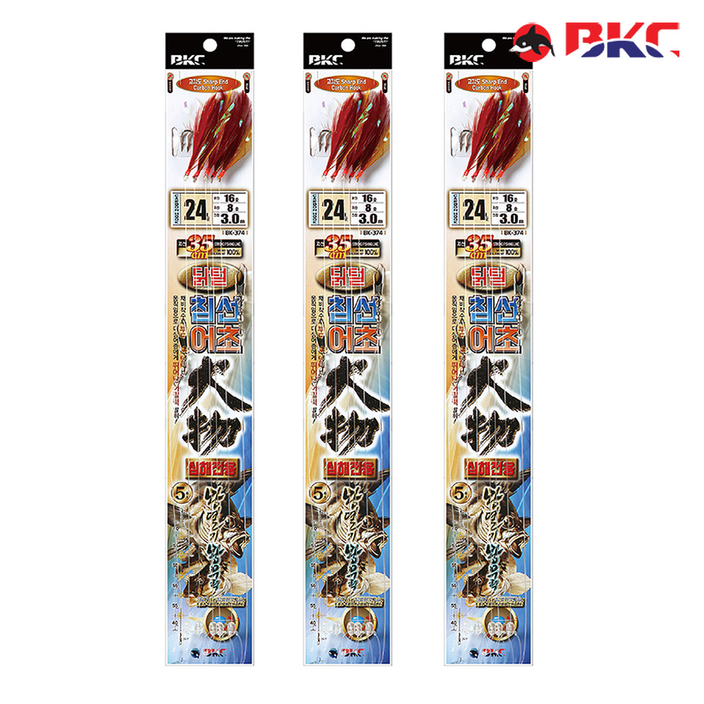 열기 우럭 채비 닭털 침선 어초채비 선상 바늘 BK-374 - 상세 이미지 3
