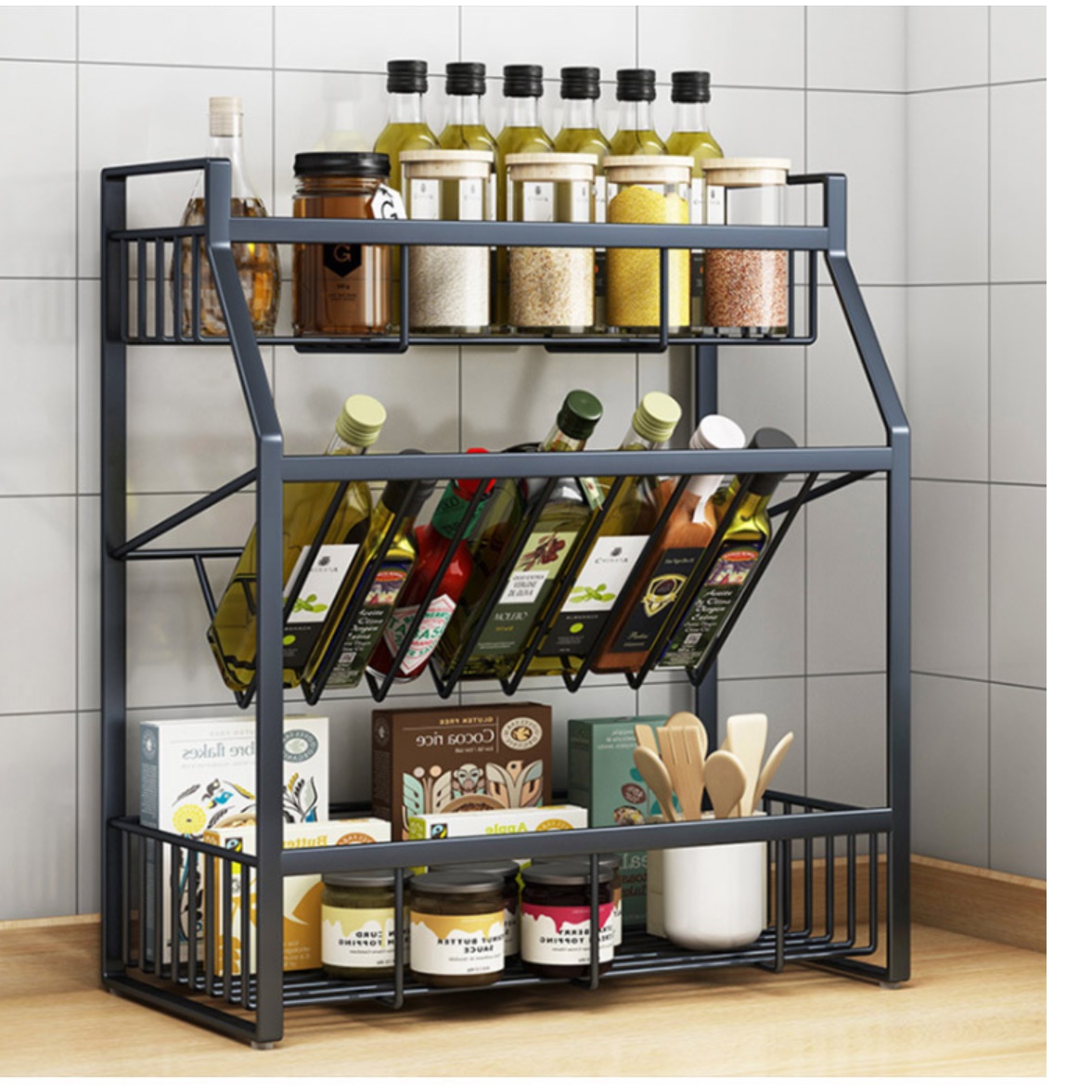 조미료 양념수납장 홈카페장 커피수납장 머그 컵 수납장 탕비실 가구 주방 철제 철재