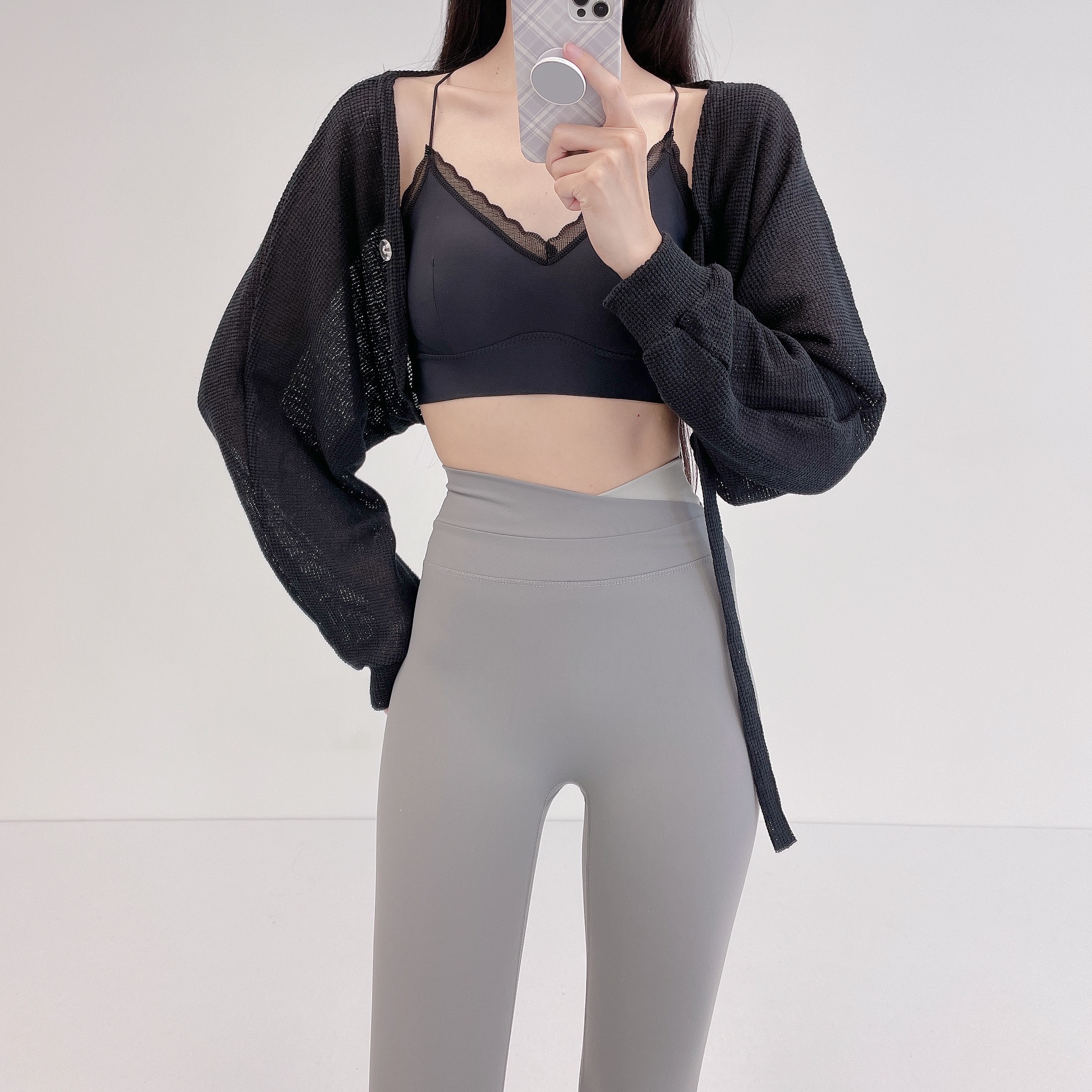 로라벨 루나 요가브라탑 필라테스복 여성 요가복 스포츠 나시 크롭 필라테스 요가 상의 옷 - 상세 이미지 5