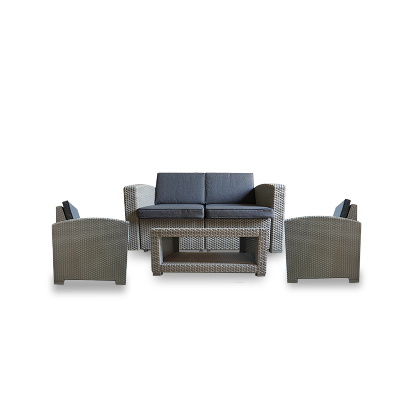 코쿤 화이트 4인 카페야외테이블 세트