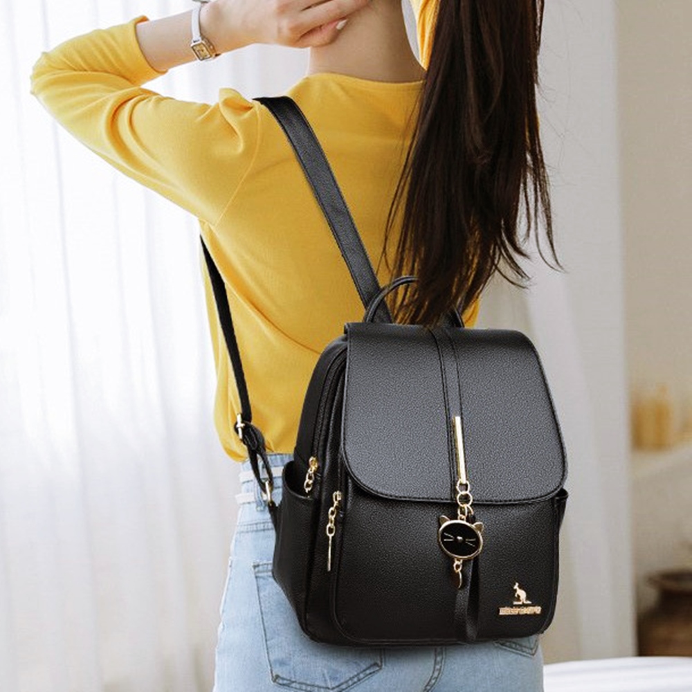 여대생 책가방 연예인 백팩 가벼운 미니 백팩 대학생 가죽 백팩