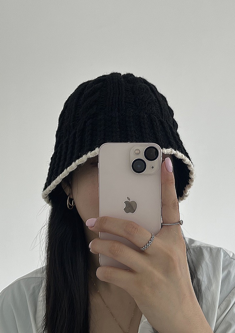 [리햅] 코블 꽈배기 울 니트 버킷햇 가을 겨울 여성 벙거지 모자