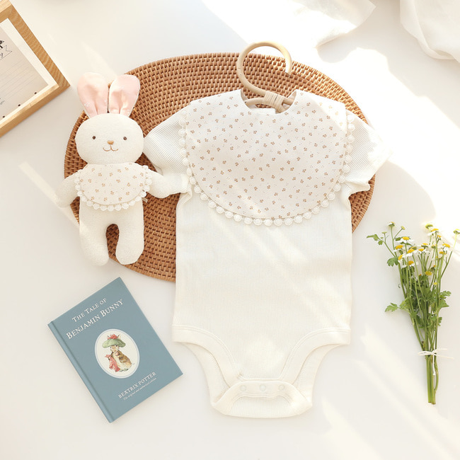 플로라 아기 턱받이 만들기 키트 태교바느질 DIY